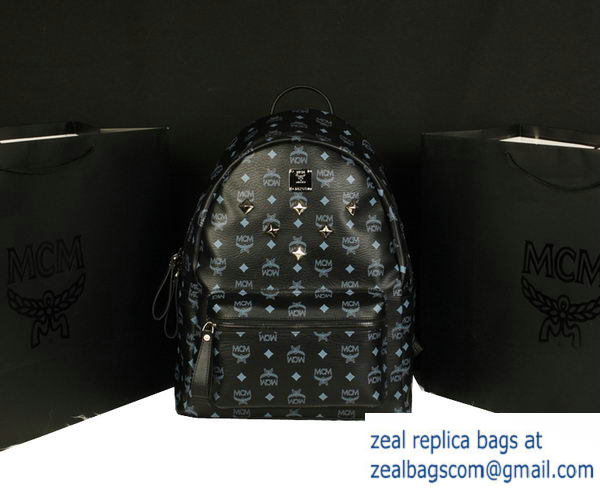 High Quality Replica MCM Stark Backpack Jumbo in Calf Leather 8006 Black